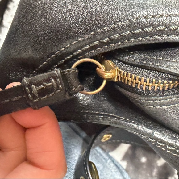 Coach Soho Black Leather Hobo Bag Brass Hardware 12406 - Picture 5 of 11